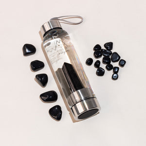 Botella para Agua con Obsidiana Negra