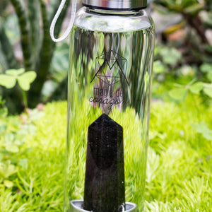 Botella para Agua con Obsidiana Negra